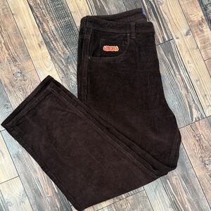 Empyre corduroy baggy fit skate pants size 36 in chocolate brown